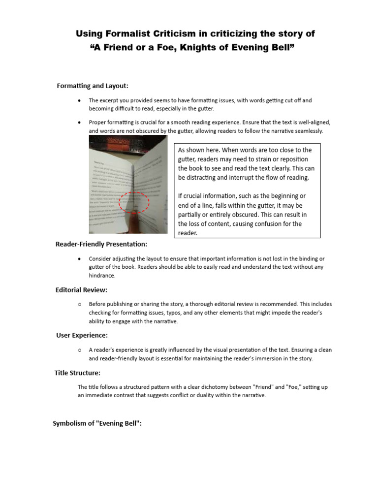 Example Of Formalist Criticism