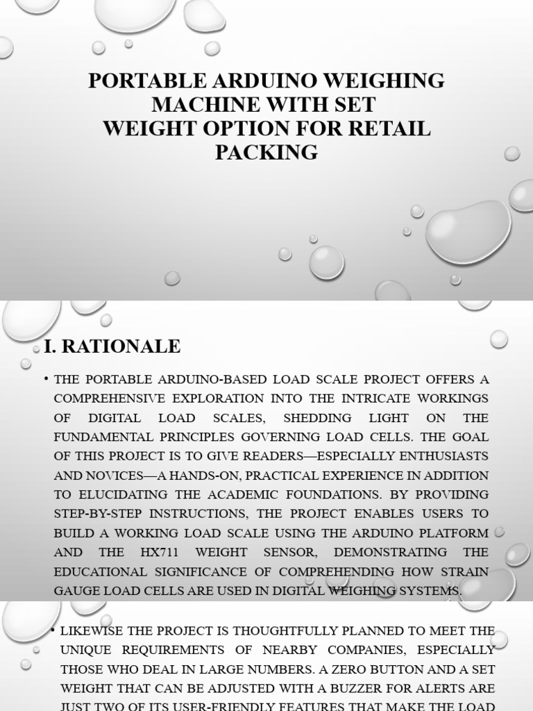 Portable Arduino Weighing Machine With Set | PDF | Weighing Scale | Arduino