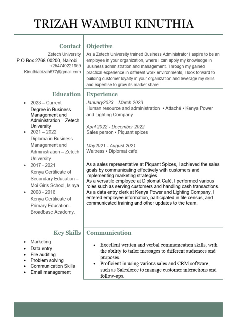 Resume Sample | PDF