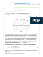 Chebyshev Polynomial of the First Kind -- from Wolfram MathWorld