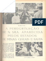 A Peregrinação de N - Sra - Aparecida Pelos Estados de Minas Gerais e Bahia 1966