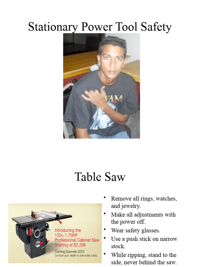 Table Saw Safety Guidelines Pdf Wood Machines