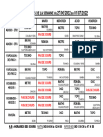 Emploi Du Temps Renfo Feu Vert