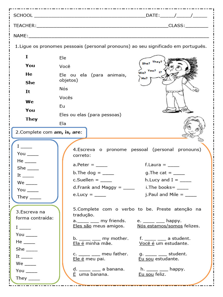 Combo Verb To Be Present Simple PDF Syntax Linguistic Morphology