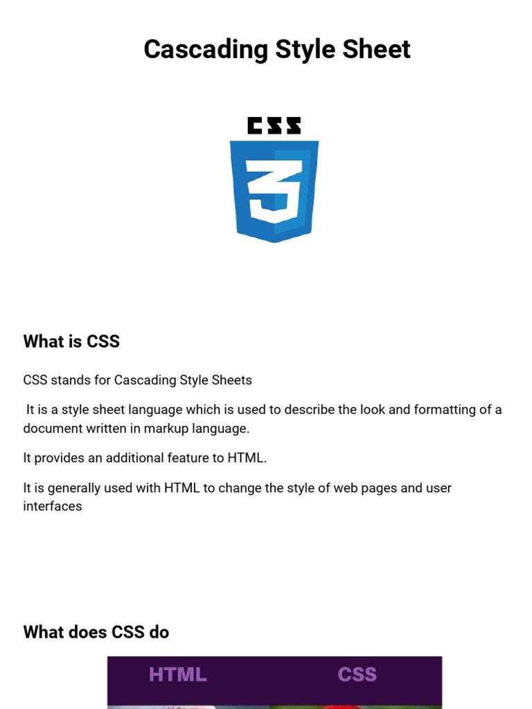 Cascading style sheet pdf