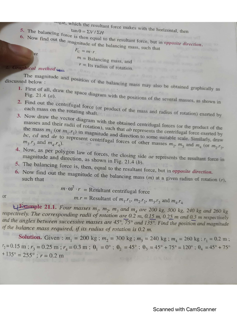 Balancing Rotating Masses | PDF