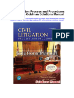 Civil Litigation Process and Procedures 4Th Edition Goldman Solutions Manual PDF Docx Full Chapter Chapter Scribd