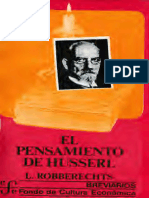 ., El Pensamiento de Husserl, FCE, México 1968