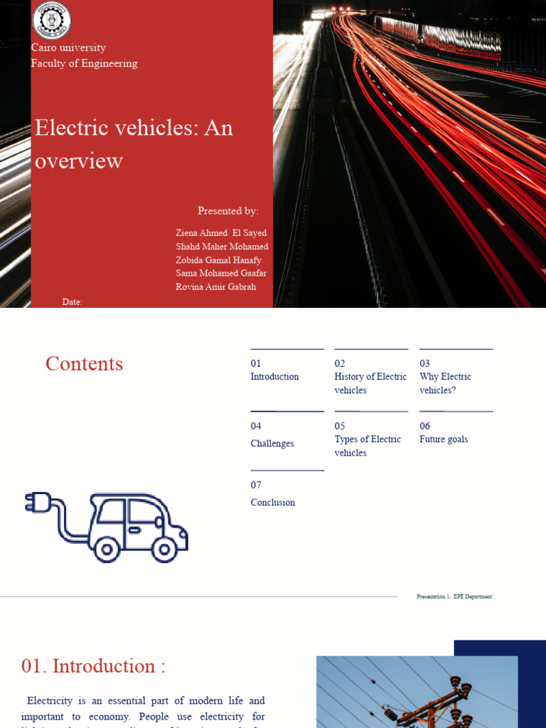 Presentation 1 Electric Vehicle Pdf