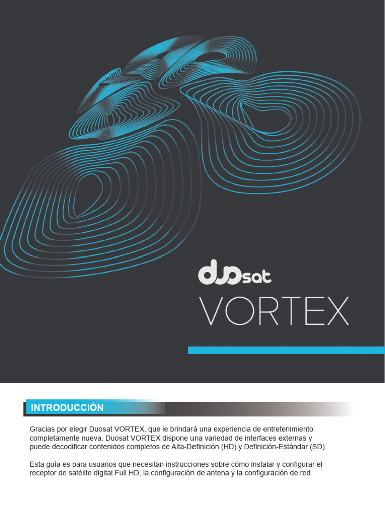 Vortex User Manual Es PDF Televisión via satélite USB