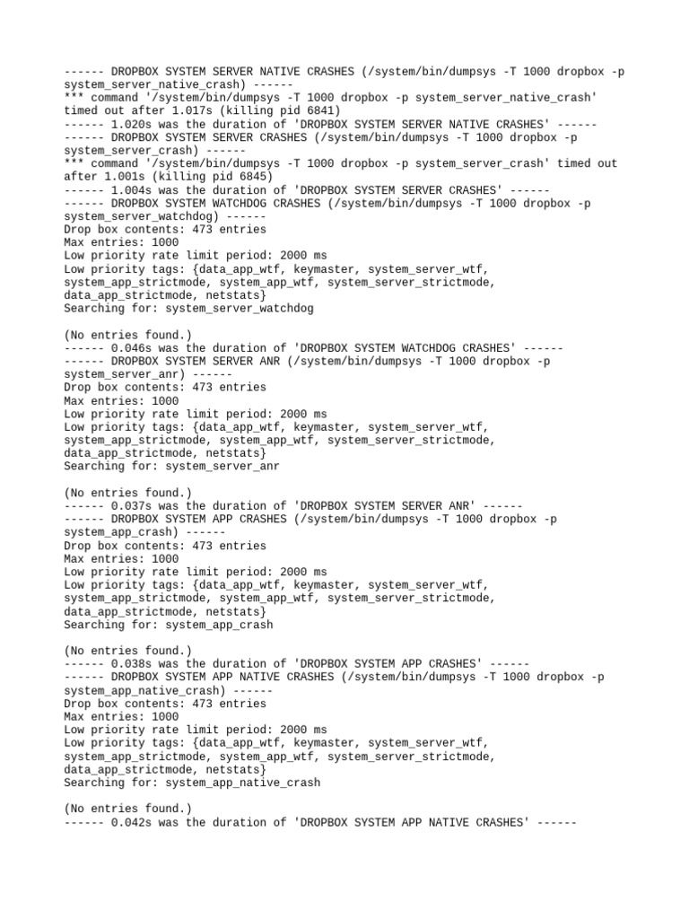 Dropbox System Crash Analysis Report | PDF | Software | Software ...