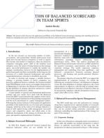 The Application of Balanced Scorecard in Team Spor