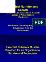 Microbial Nutrition and Growth: Nutrition Obtaining Required Substances From The Environment