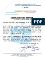 Communiqué Paie MCI Kinshasa