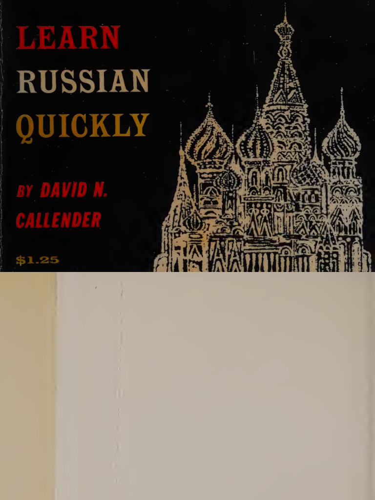 Learn Russian Quickly | PDF | Grammatical Gender | Verb