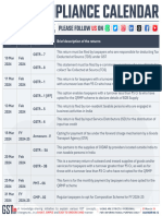 GST Compliance Calendar - Mar 2024