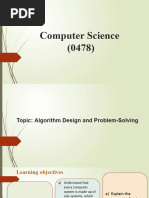 Algorithm Design and Problem-Solving 