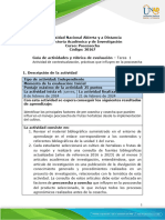 Guia de Actividades y Rúbrica de Evaluación - Unidad 1 - Tarea 1 - Actividad de Contextualización, Prácticas Que Influyen en La Poscosecha