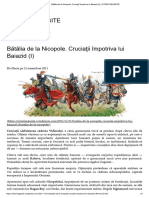 Bătălia de La Nicopole. Cruciaţii Împotriva Lui Baiazid (I) - ISTORII REGĂSITE
