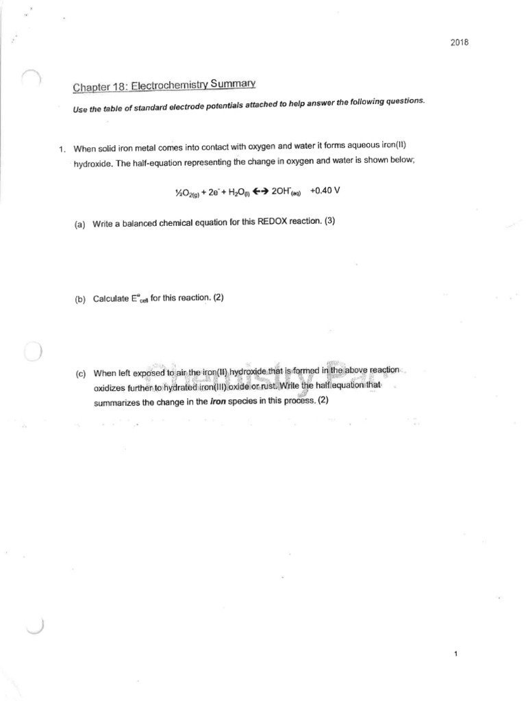 Chapter 18 Supplemental Assignment 2020 With Key Attached Pdf