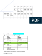 Year 8a and 8b Timetable