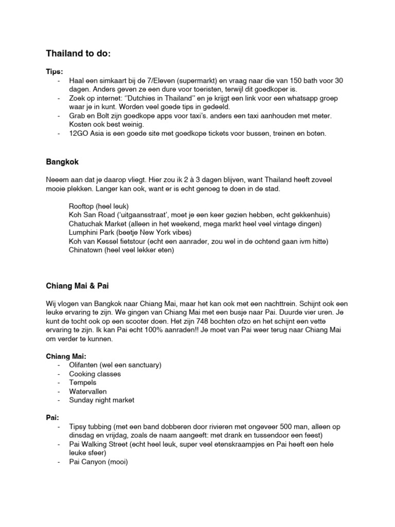 Thailand Tips Pdf