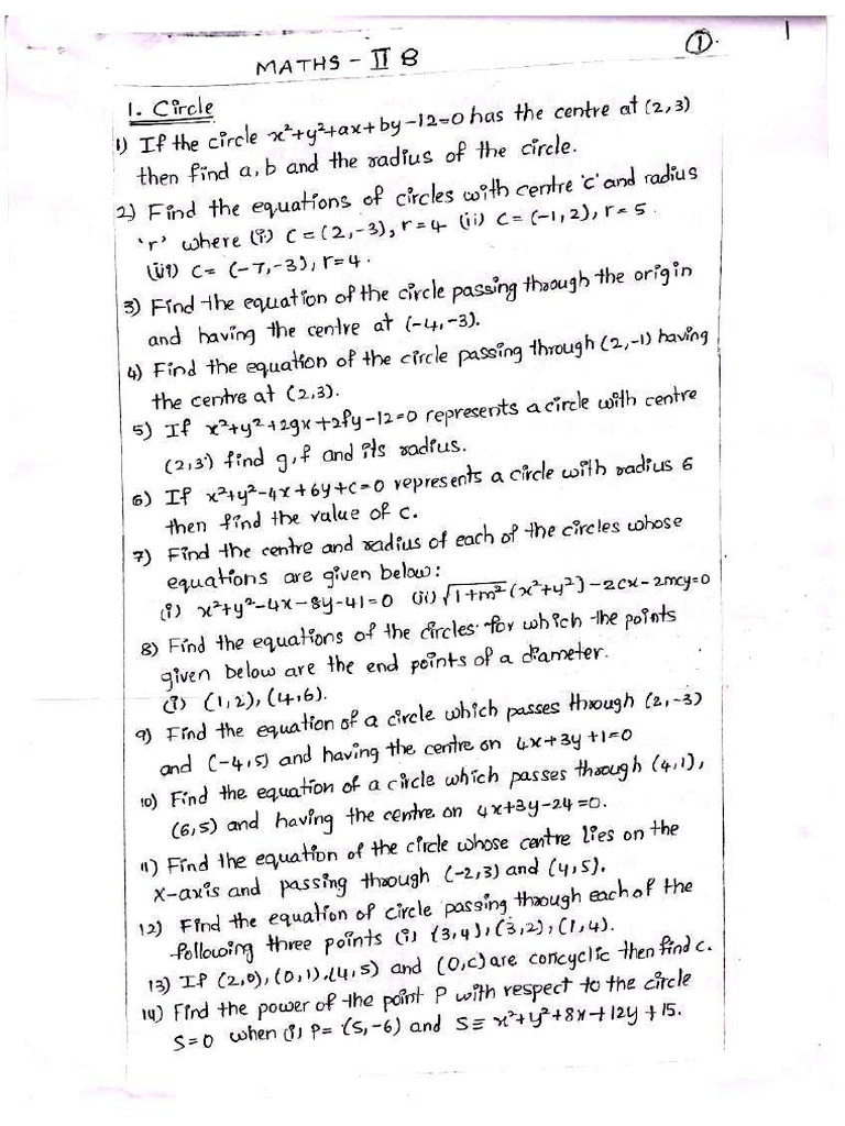 Maths 2B (2023-24) | PDF
