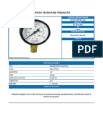 SKU 10497 ZG 25-0-300 Manometro de Aire Compressed