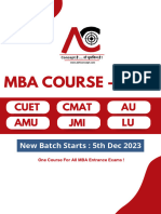 CUET MBA Question Paper - 2022 (1st Shift)