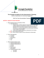 2024 Carnegie Community Engagement First Time Framework