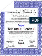 Speedy Certificate Sample