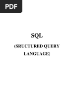 SQL Notes 1