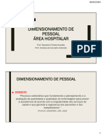 Dimensionamento de Pessoal Área Hospitalar