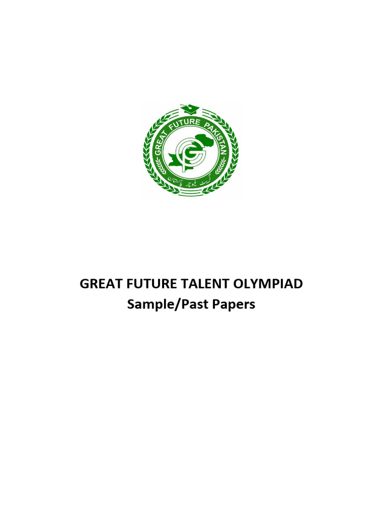 Great Future Talent Olympiad Papers | PDF