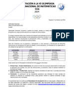 Invitación VI Olimpiada Matemática CCG 2024