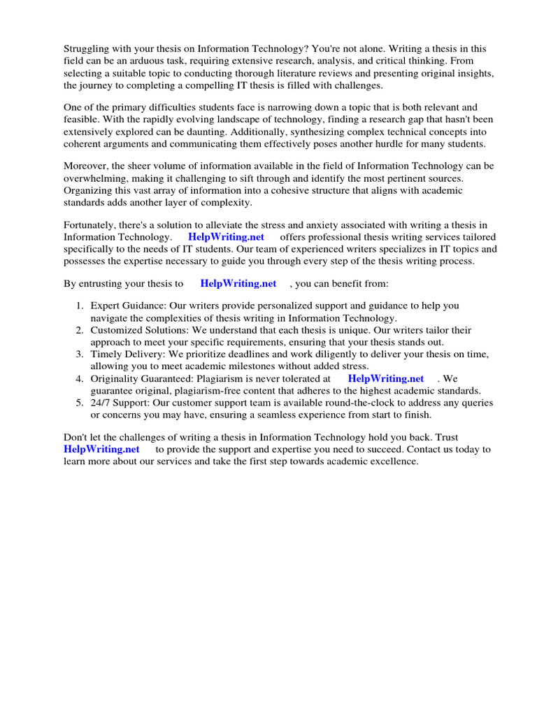 Thesis Topic Information Technology | PDF | Forecasting | Internet Of ...