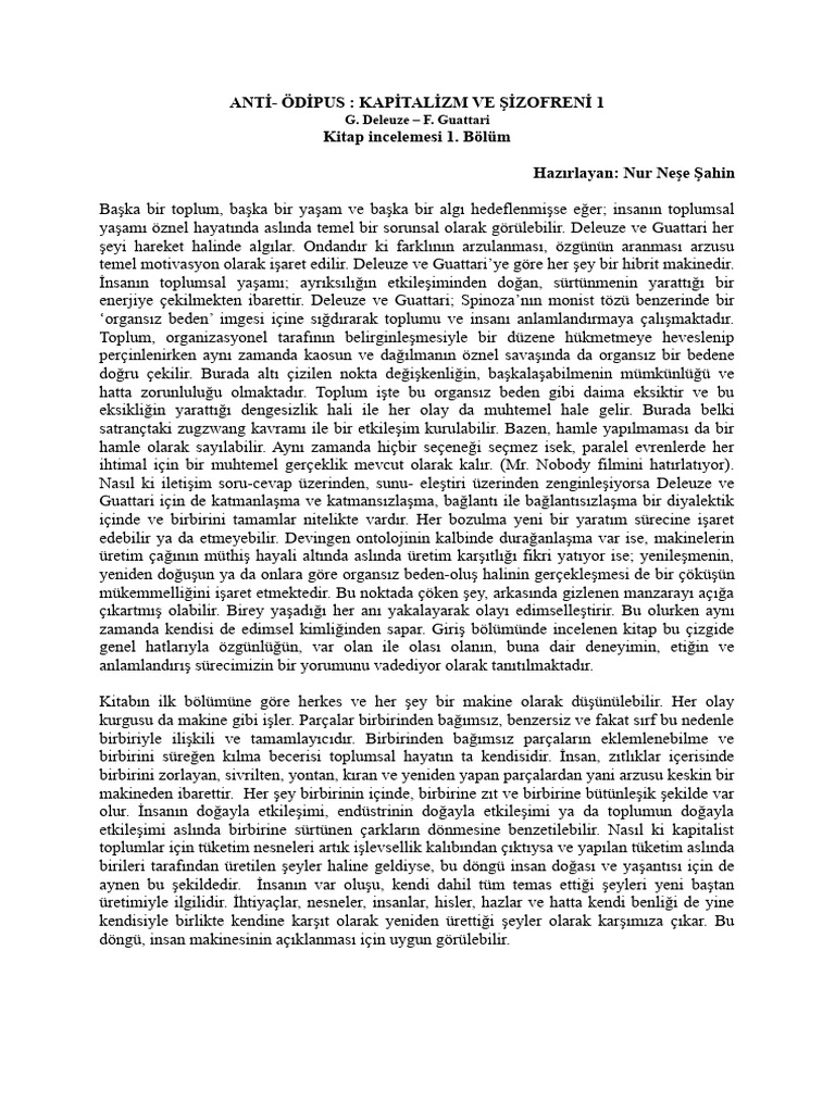 Antiödipus Kitap Inceleme Pdf