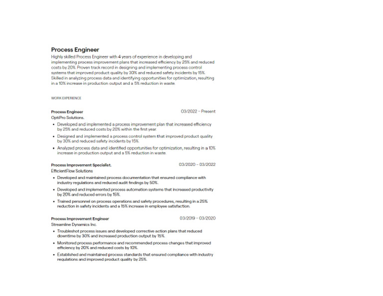 Process Engineer | PDF