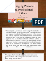 Managing Personal and Professional Ethics