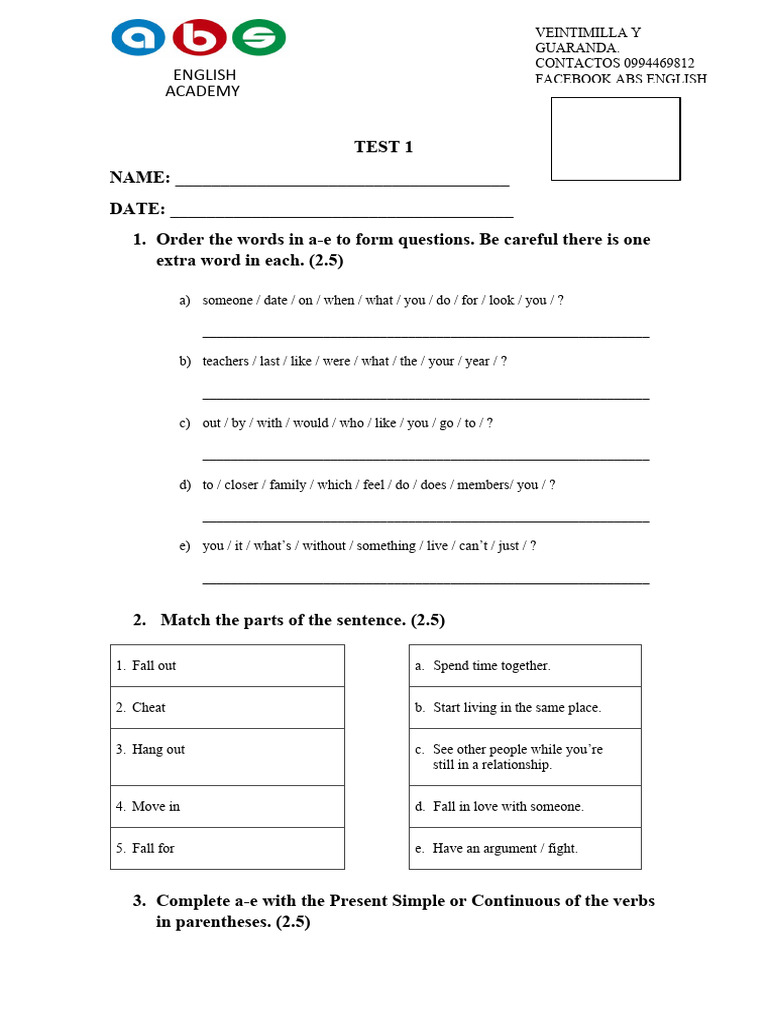 Test 1 Id 3 | PDF