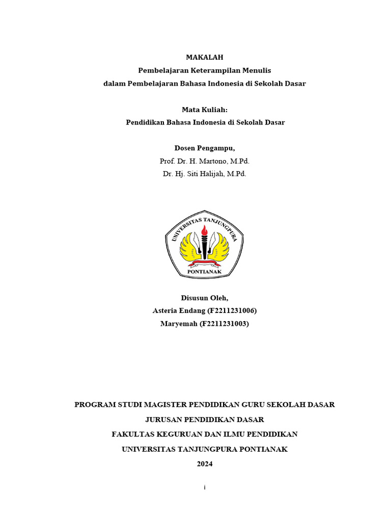Keterampilan Menulis di Sekolah Dasar | PDF | Karier & Perkembangan