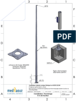 Candélabre D'eclairage 8 M de Hauteur: Candélabre Cylindro Conique Fabriqué en ACIER S235JR