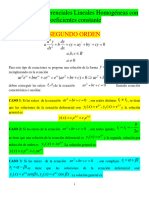 Ecuación Diferencial Lineales Con Coeficientes Constante