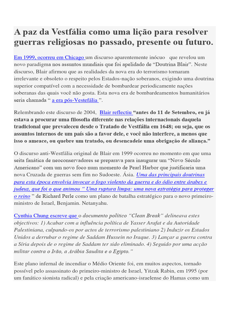 A Paz de Vestfália e Guerras Religiosas | PDF | Europa | França