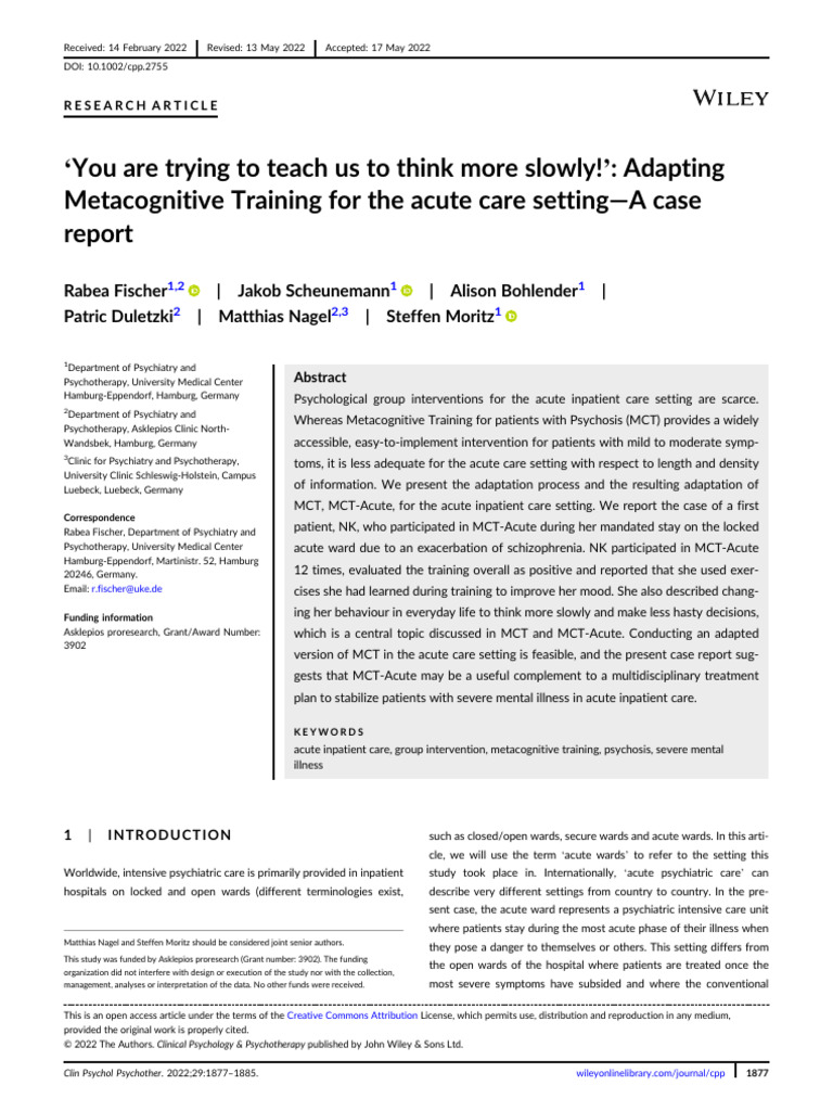 You Are Trying To Teach Us To Think More Slowly!' Adapting PDF Wellness