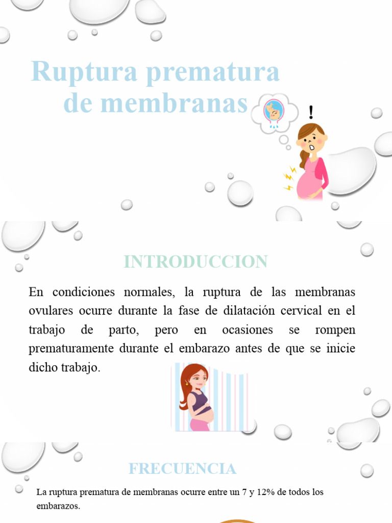 Ruptura Prematura de Membranas | PDF | Parto | Vagina