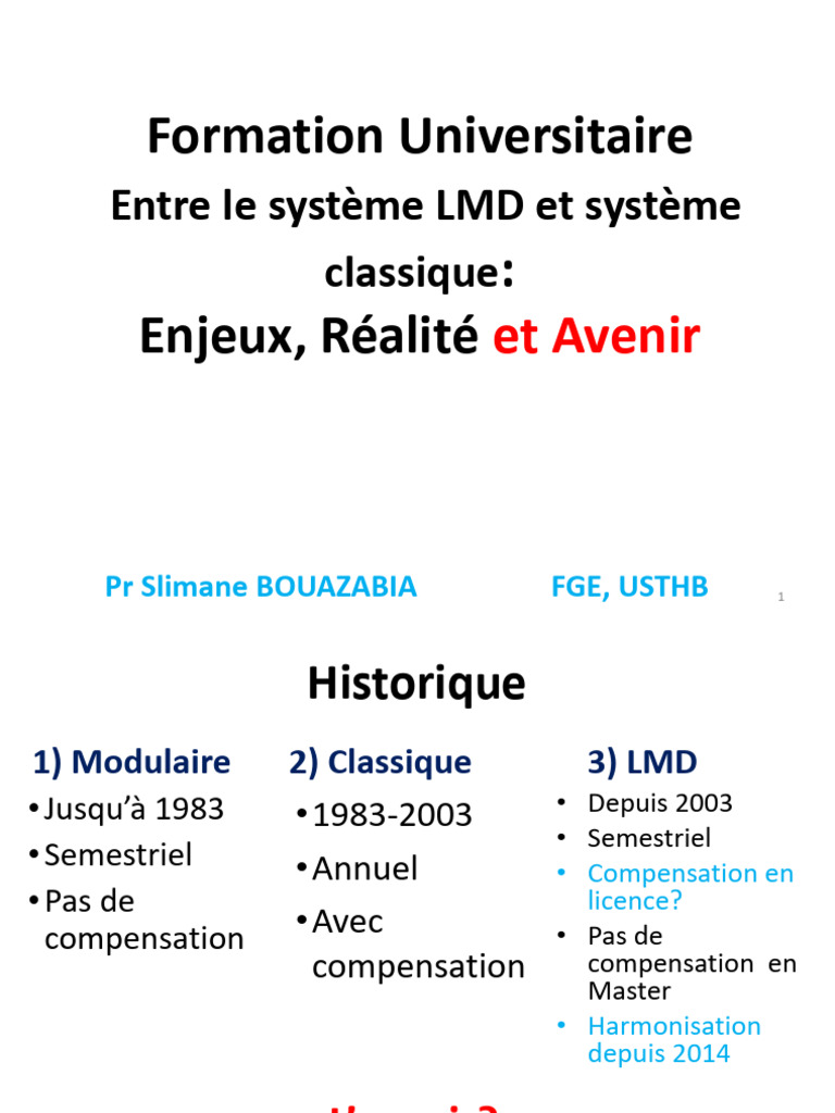 Le Système LMD Et Système Classique | PDF | Doctorat