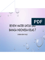 Review Materi Untuk UAS BAHASA INDONESIA KELAS 7