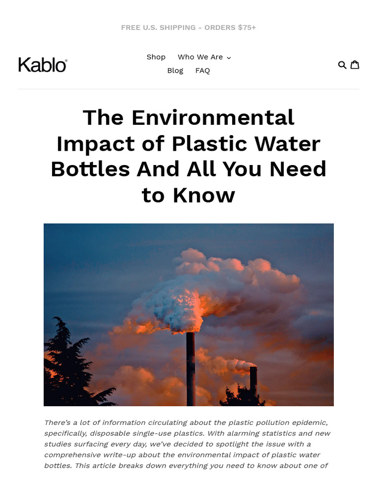 The Environmental Impact of Plastic Water Bottles and All You Need To