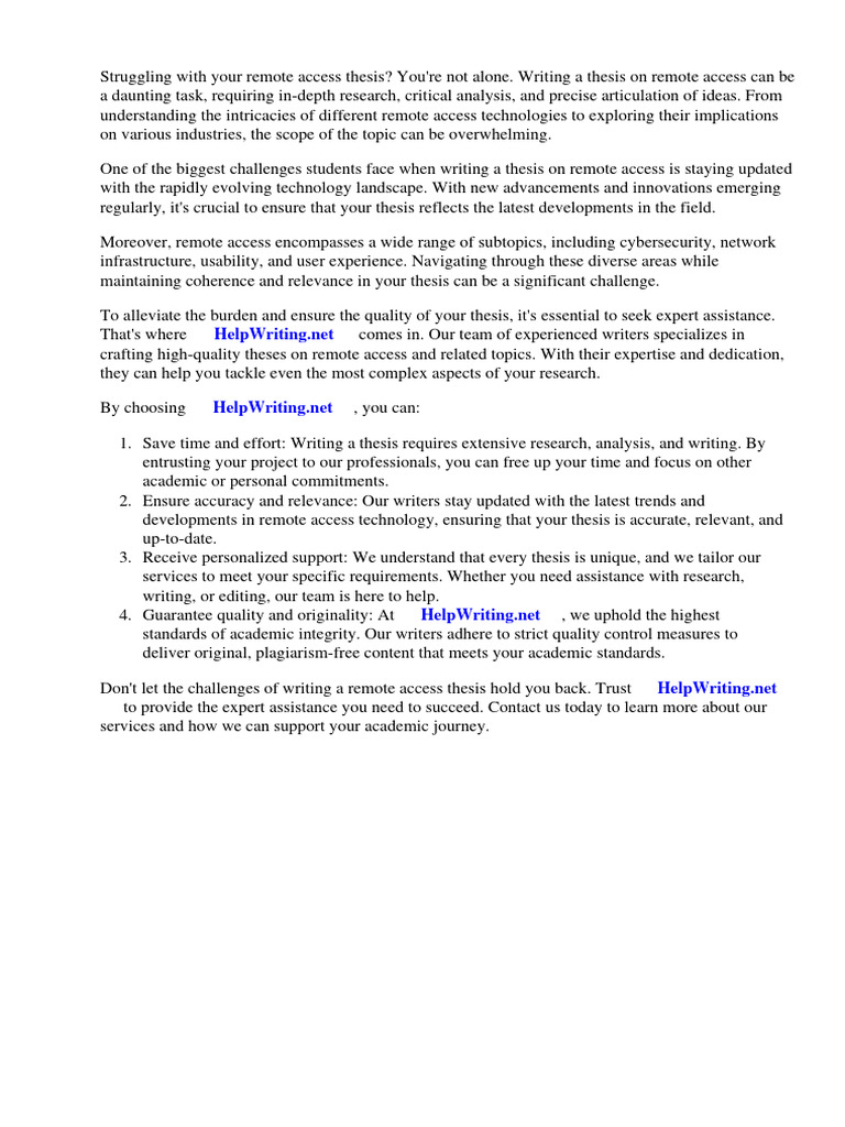 Remote access thesis pdf microsoft windows computer network